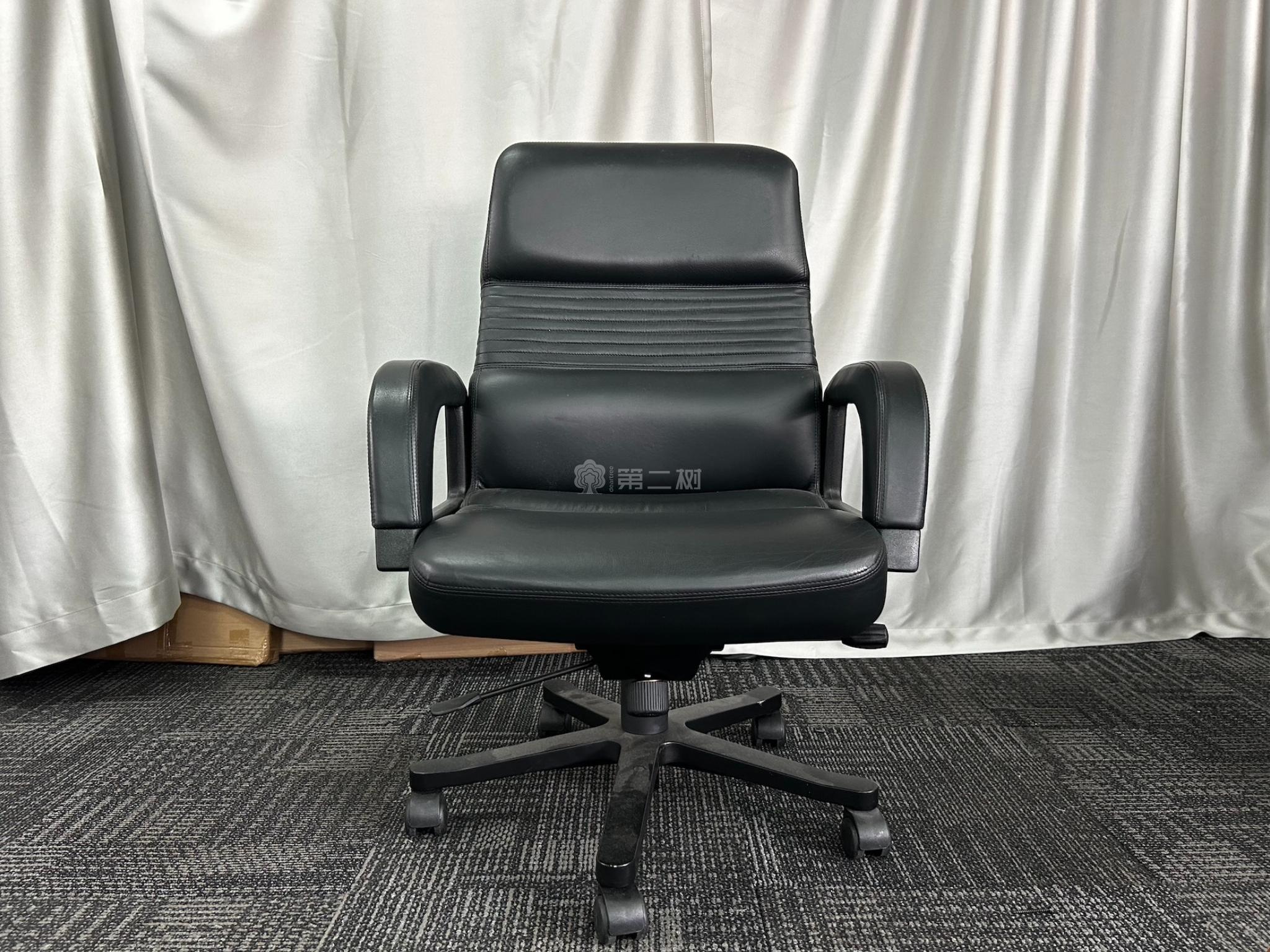 Black Used Executive Chair Office Chair Computer Chair Staff Chair Leather Swivel Chair